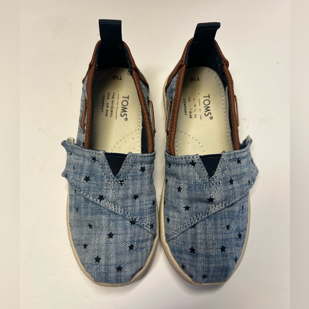 TOMS Alpargata Sneaker, Navy, Size 10 Little Kid Unisex’s Slip On Shoes